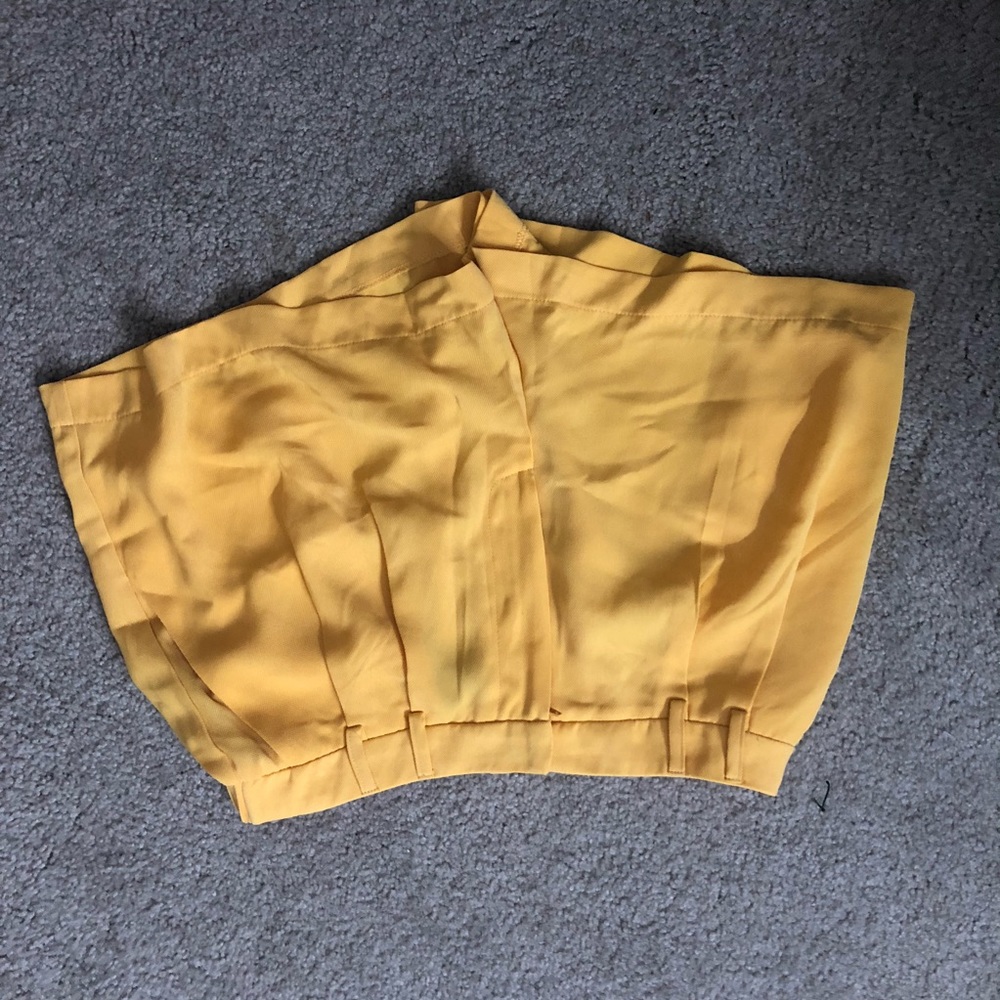 yellow flowy shorts